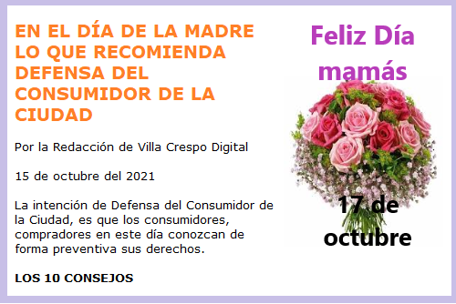 CONSEJOS PARA COMPRAR DIA DE LA MADRE